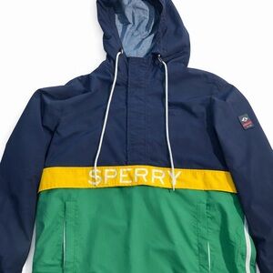 Sperry Colorblock Hooded Windbreaker Jacket Men’s Large